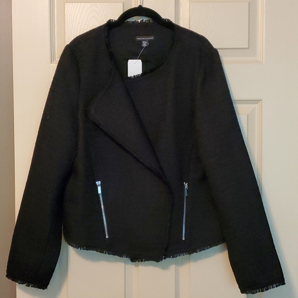 🖤Saks Fifth Avenue 🖤 tweed, open front jacket - Picture 2 of 11